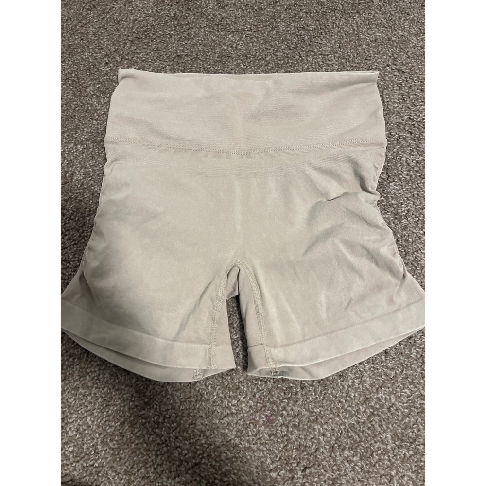 JOYLAB Women's Beige Seamless High Waisted Compression Shorts XS